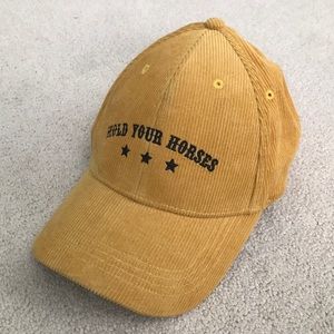 Free People corduroy baseball cap